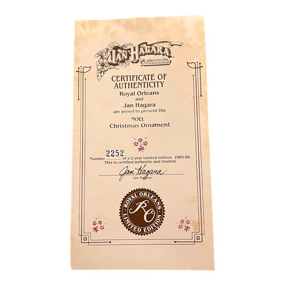 Jan Hagara NOEL CHRISTMAS FIGURINE Limited Edition Santa Teddy Bear COA BOX - Picture 7 of 9